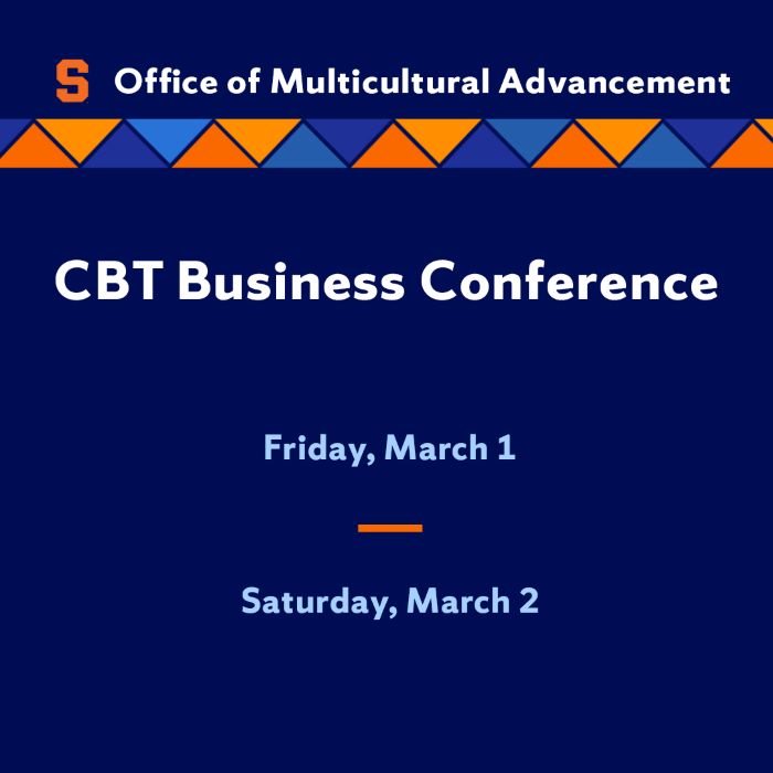 CBT Business Conference Friday March 1 - Saturday, March 2